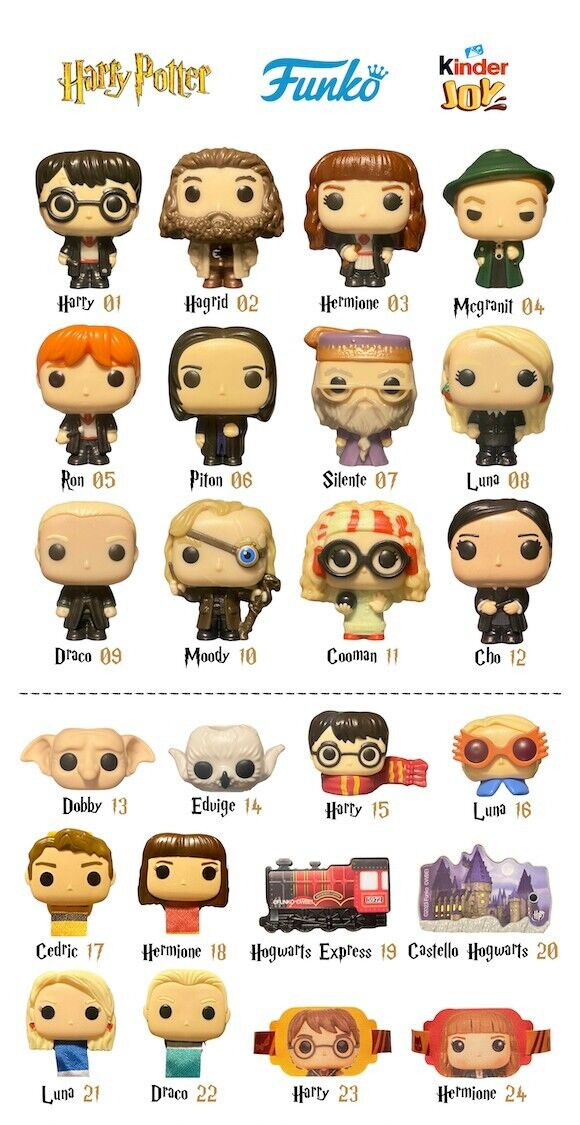 Descubre la colección de Funkos de Harry Potter en Kinder Joy - Joyería ...